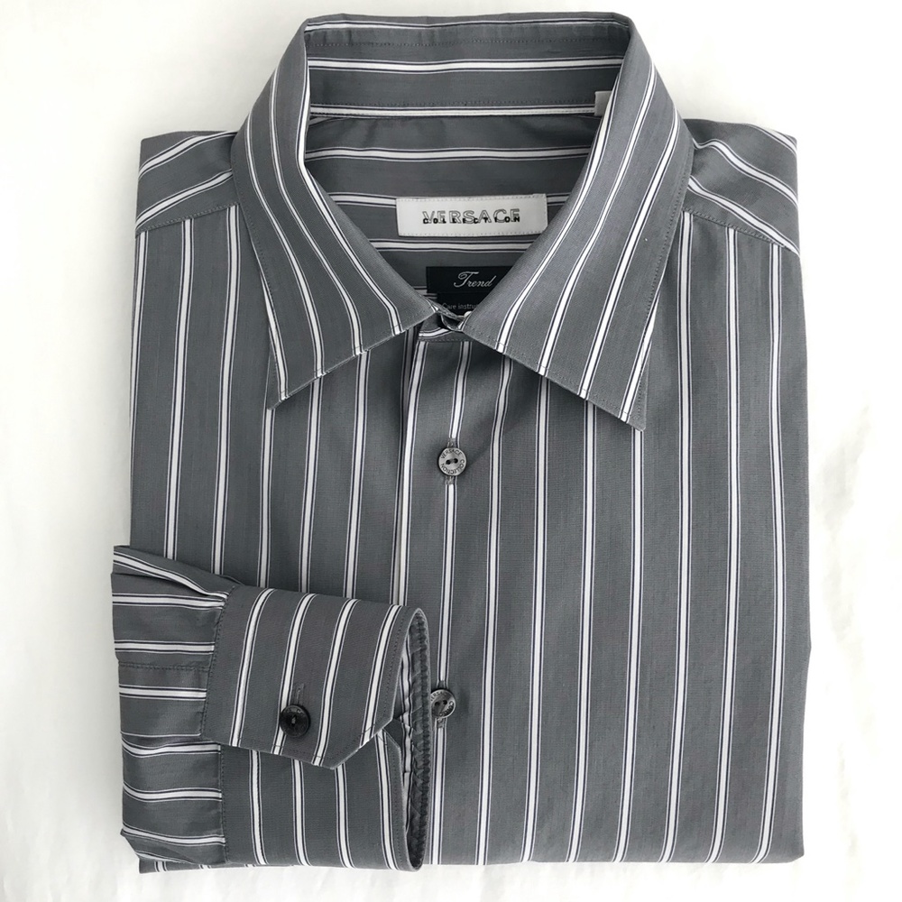 Versace Trend Striped Dress Shirt - 16/41
